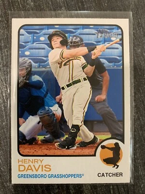 2022 Topps Heritage Minors Henry Davis SP Short Print #201 - Pittsburgh Pirates - Image 1 of 2