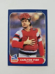 CARLTON FISK 1986 FLEER BOX PANELS HAND CUT #C-8 CHICAGO WHITE SOX - Picture 1 of 2