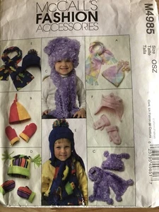 McCall's 4985 Mützen, Fäustlinge & Schals Muster Säuglinge & Kleinkind Gr. Stoff Inc - Bild 1 von 6