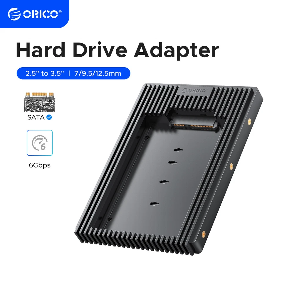 ORICO Internal 2.5 SATA/mSATA/NGFF to 3.5” SATA 3.0SSD HDD Bracket Tray Adapter. - Image 1 of 4