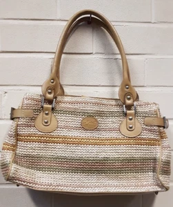 Bolso de hombro Spirit de paja a rayas para mujer (B5 - Imagen 1 de 5