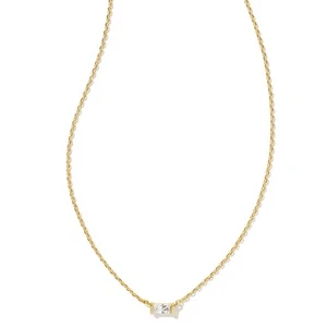 Kendra Scott Juliette Necklace, Fashion Jewelry for Women GOLD - WHITE CRYSTAL - Picture 1 of 4