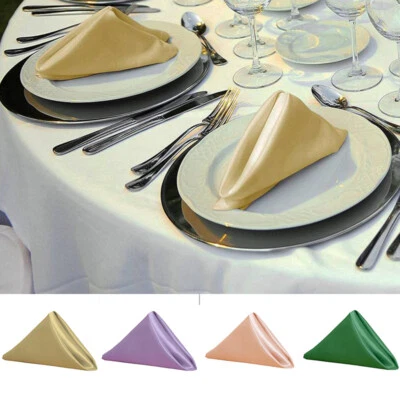 4/6/12Pcs Napkins Table Cloth For Wedding Party Linen Dinner Napkin Ornament - Image 1 of 4