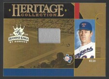 2005 DONRUSS DIAMOND KINGS HERITAGE NOLAN RYAN 7/100 GAME USED WORN JERSEY