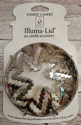 Yankee Candle Illuma-Tapa Tarro Copo de Nieve para 22 oz. y 14,5 ~ Accesorio ~ Plata Foto 1 de 2