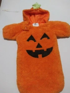 Infant Baby plush orange and black pumpkin costume - Picture 1 of 3