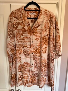 TOMMY BAHAMA Mens Silk S/S HAWAIIAN SHIRT - 3XL - 60" - Picture 1 of 6