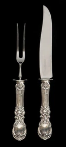 REED & BARTON FRANCIS I STERLING SILVER ROAST 10" CARVING 2 PIECE SET - Bild 1 von 2