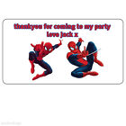 20 X Large Spider Man Personalised Birthday Party Bag Box Name Stickers 191