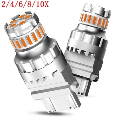 Auto Super Bright 3457 LED 3157 3057 Turn Signal Blinker Amber Yellow Bulb 2/10x Foto 1 de 4