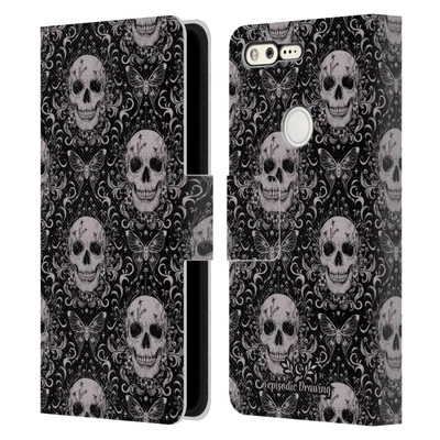 OFFICIAL EPISODIC DRAWING FLORALS & SERPENTS LEATHER BOOK CASE FOR GOOGLE PHONES - Image 1 of 4