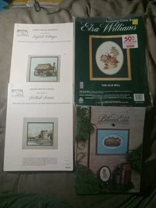Elsa William Old Mill 02065 Cnted Cross Stitch Complete Kit NEW + 3 Patterns VTG - Picture 1 of 11