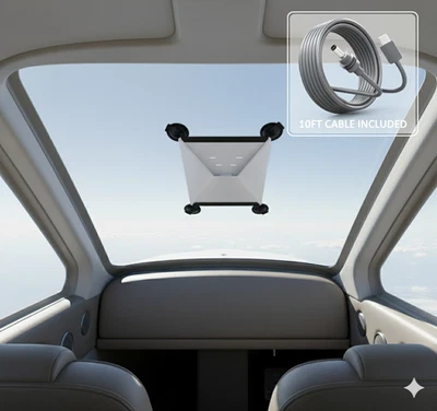 Starlink Mini Secure Suction Cup Mount and 10FT USB-C to DC Cable - Image 1 of 4