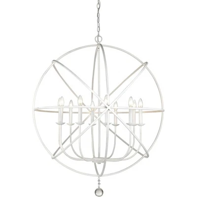 Z-Lite 458-36MW Tull 10 Light 36 inch Matte White Chandelier Ceiling Light Foto 1 de 4
