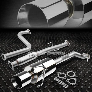 FOR 90-93 HONDA ACCORD F22 SEDAN COUPE 4" ROLLED TIP MUFFLER CAT BACK EXHAUST - Picture 1 of 5