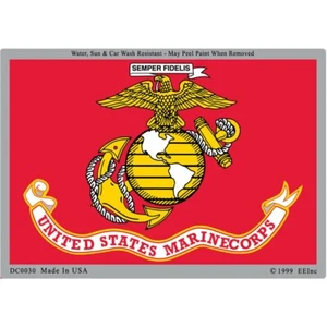 STICKER, FLAG, U.S. MARINE CORPS 4-1/4" X 3" (0030) - Picture 1 of 1