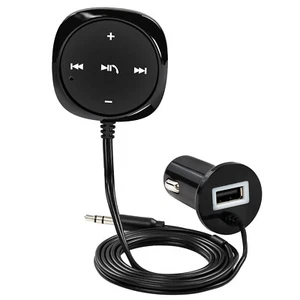 Bluetooth Receiver5.0 Transmitter Audio Empfänger Adapter Auto 3.5mm AUX KFZ NEU - Bild 1 von 12