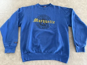 Vtg Marquette Warriors NCAA Embroidered Sweatshirt Men's Large - Picture 1 of 5