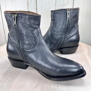 Botín para mujer Frye Billy Inside con cremallera talla 7,5 bota occidental puntiaguda de cuero negro - Imagen 1 de 13
