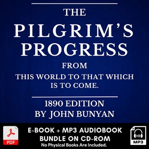 The Pilgrim's Progress by John Bunyan (1890) - E-Book & MP3 Audiobook on CD-ROM - Picture 1 of 16