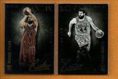 Nikola Mirotic 2014-15 Noir BK Black and White Rookie & Color RC #82 #182 /99  - Image 1 of 4