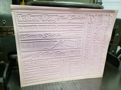 Vintage Letterpress FLONG Sheets of Clip Art Advertising Art Work NOS (lot A7) - Image 1 of 4