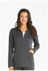 Dickies Women's Warm-up Jacket DK302 FREE SHIPPING Pewter Scrub Poly Rayon L - Picture 1 of 10