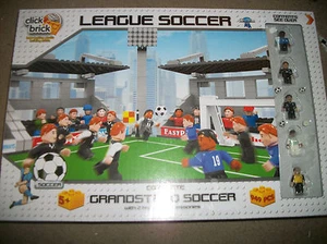 Click Brick Grandstand Soccer over 949 pcs 36 Minis !!!!! new Sealed - Picture 1 of 3