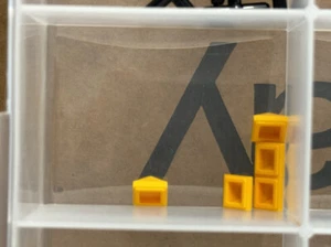 LEGO Parts - Bright Light Orange Slope 45 1 x 1 Quadruple - No 22388 - QTY 5 - Picture 1 of 1