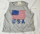 NWT Womens American Rebel Gemmed Peace USA American Flag Shirt Size L