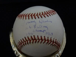 Tommy Davis signed Baseball w/COA Los Angeles Dodgers NL Batting Champ 1962 1963 - Picture 1 of 6