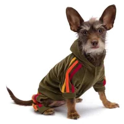 NWT Fabdog Olive Velour Jogger 14"; Stay Put Chest Closure; Elastic Bum