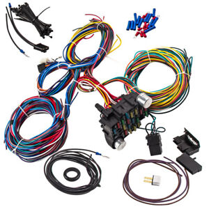 Universal Extra Long Wires 21 Circuit Wiring Harness For Chevy Ford Jeep Ford