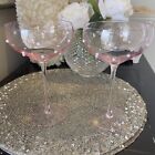 Cupcakes And Cashmere Pink Coupe Pearl Accent Champagne  Cocktail Glasses Set 2