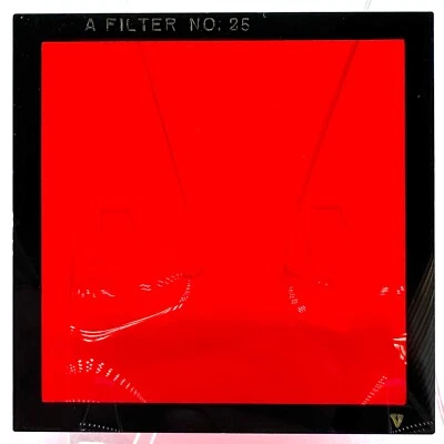 Kodak Wratten B-Glass 3x3 75mm Square A #25 Red Filter in Excellent Condition - Image 1 of 4