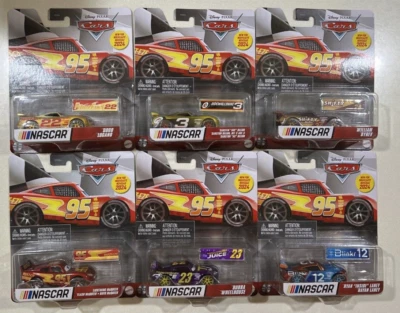 NEW 2024 Disney Pixar Cars NASCAR Complete Set Of 6 - Image 1 of 2