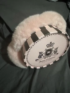 Juicy Couture NWT Pink Earmuffs W/ Stripped Box Y2k Coquette Heritage Scottie - Picture 1 of 5