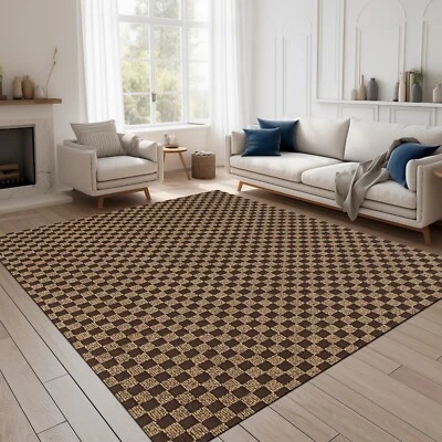 Area Rugs for Living Room or Bedroom, Checkered Carpet Runner Rug Indoor Mat - Image 1 of 4