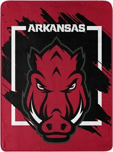 Northwest NCAA Arkansas Razorbacks Super Plush Throw Blanket New 46" x 60" - Picture 1 of 5