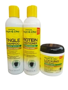 Jamaican Mango & Lime Tingle Shampoo & Protein Conditioner,Locking Firm Wax - Picture 1 of 2