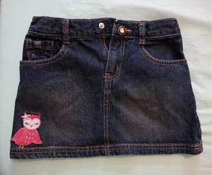 EUC Crazy 8 girl's denim skirt size 7 with owl - Picture 1 of 6