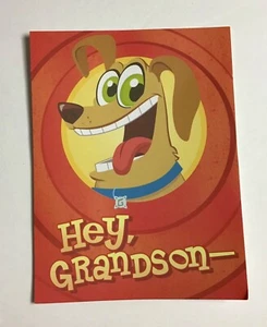 HEY GRANDSON BIRTHDAY POSTCARD W/ ENVELOP - Picture 1 of 4