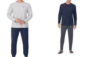 Tommy Bahama Men’s 2-piece Relaxed Fit Logo Embroidered Lounge Set - Picture 1 of 21