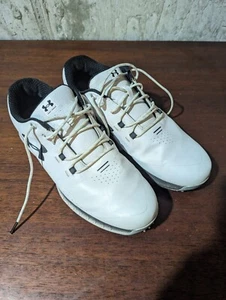 Men’s Under Armour Golf Shoes HOVR Drive Gore Tex GTX White / Black Size 8 - Picture 1 of 9
