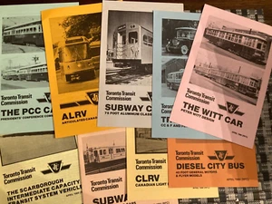 Lote de 1984 folletos de especificaciones de material rodante de la Comisión de Tránsito de Toronto - Imagen 1 de 7