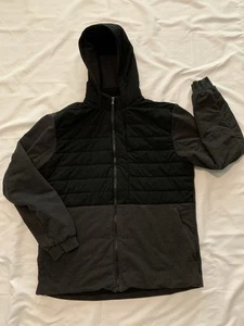 Men’s Lululemon Jacket Coat Puffer Hood XL Extra Large Grey Black  - Picture 1 of 10