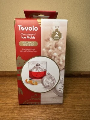 Tovolo  Ice Molds Round Stackable Snowflake & Tree Designs Christmas Set of 2 - Image 1 of 3