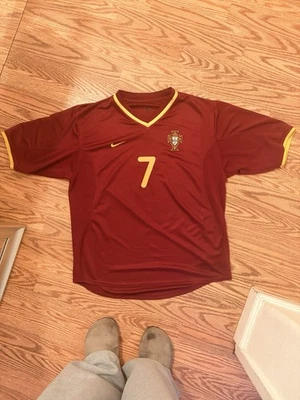 Nike Men's Medium Portugal Home Jersey Luis Figo #7 Soccer Football - Image 1 of 4