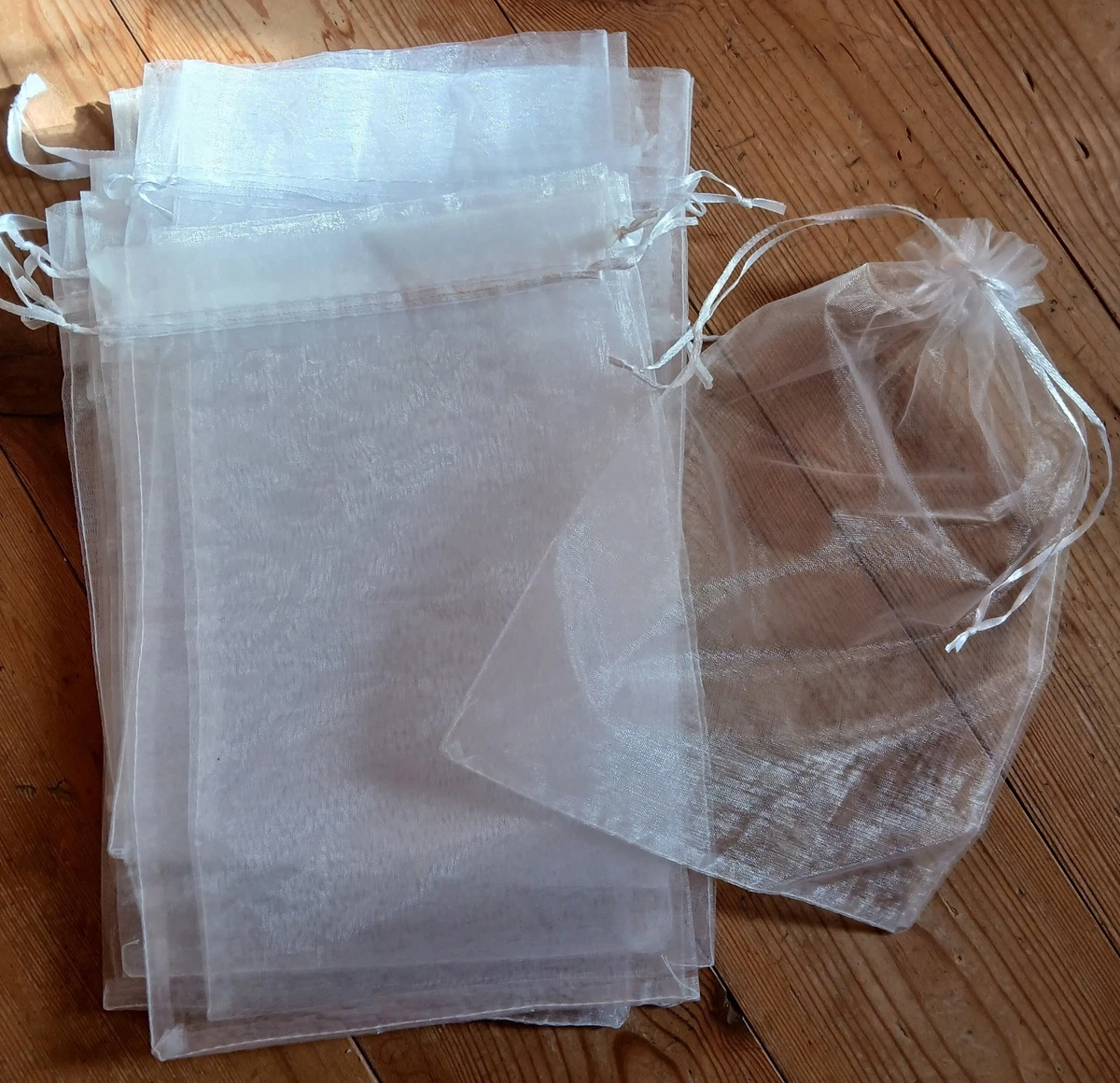 FAVORTALK Geschenktüten Aus Organza – 50 Stück, 90x120 Mm, Mit Kordelzug, Für Schmuck, Süßigkeiten, Hochzeit & Party