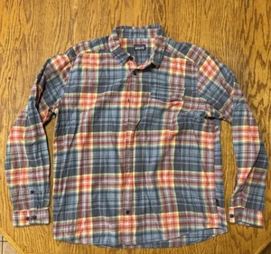 Patagonia Flannel Size L Shirt Mens Organic Cotton Lightweight - Picture 1 of 4